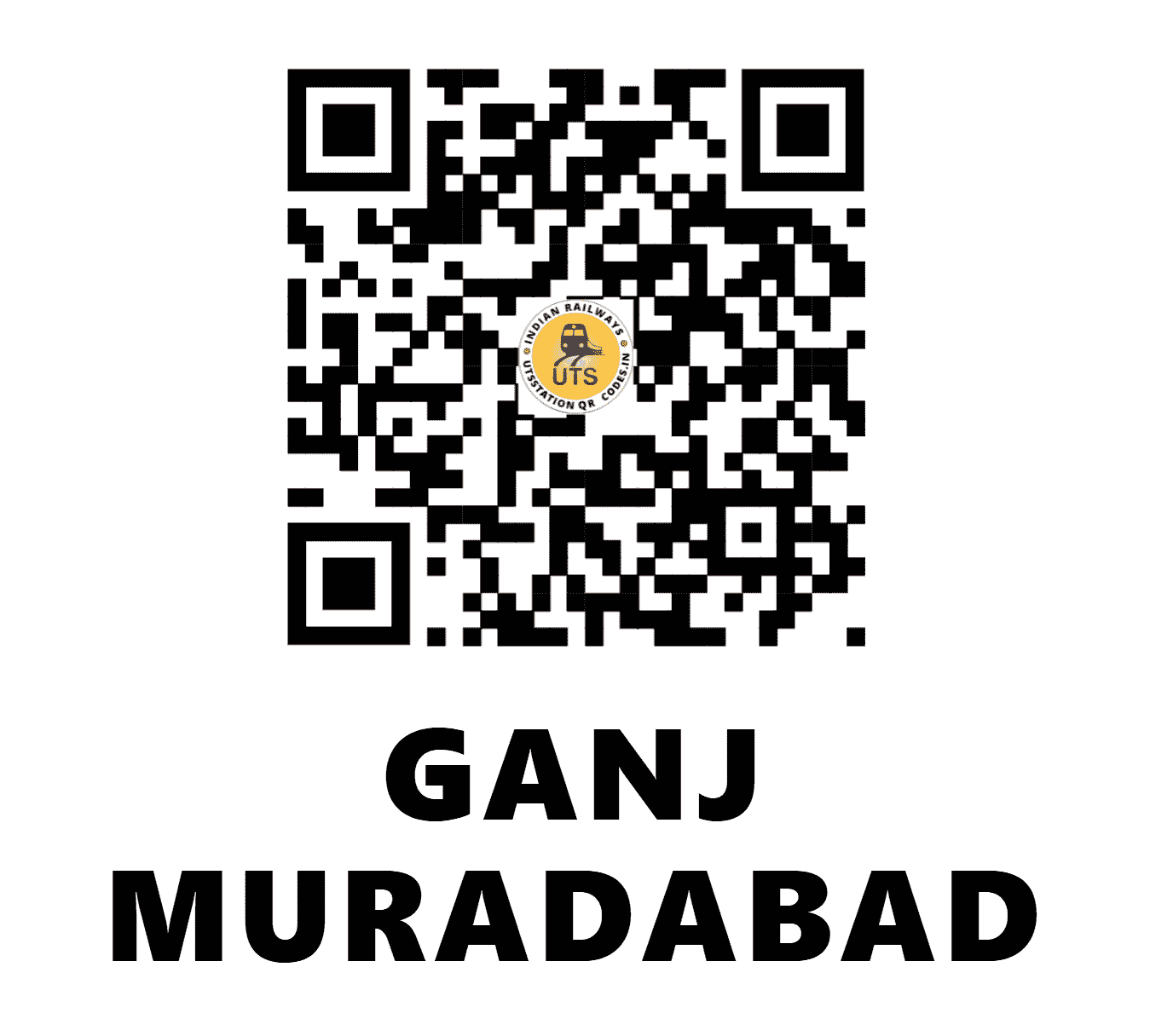 UTS QR Code for GANJ MURADABAD - GJMB - NR (UTTAR PRADESH)